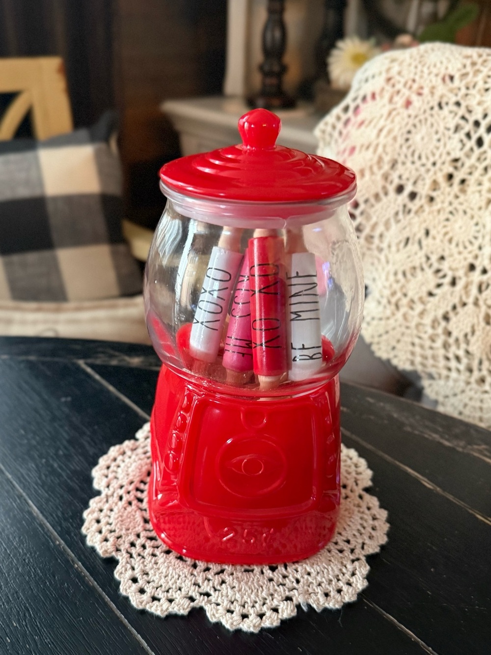 Target Gumball Jar with Rolling Pins Decor